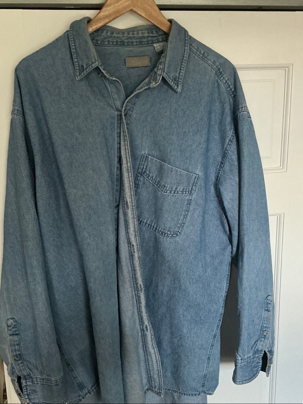 Light Blue Denim Shirt Jacket - Men